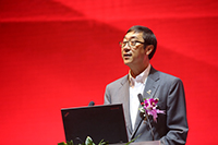 Prof. Joseph Sung, Vice-Chancellor of CUHK, delivers a speech at the